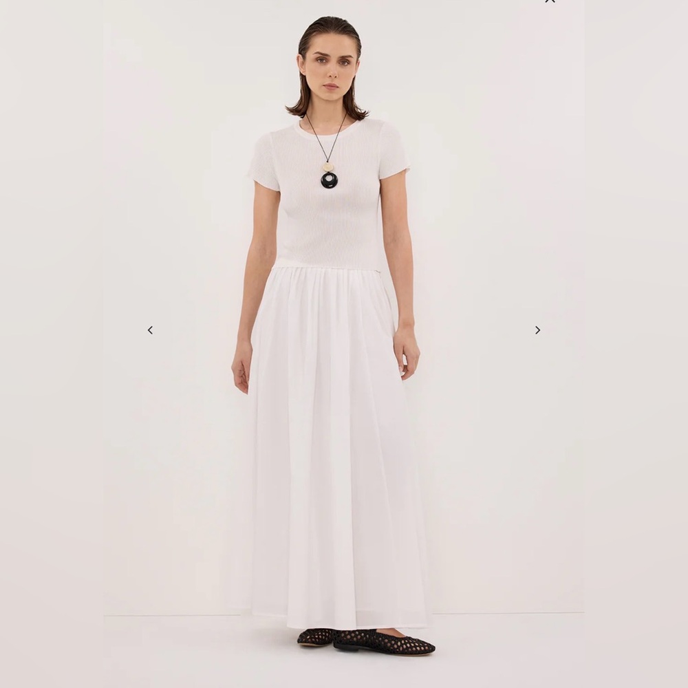 NWT DISSH Marina Off White Midi Skirt - Picture 2 of 7